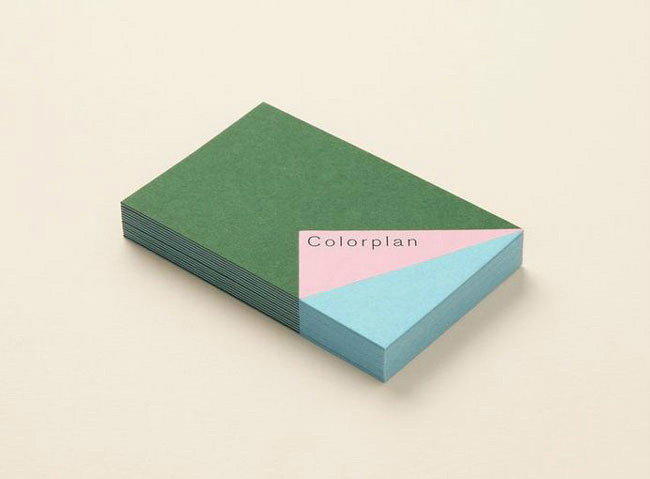 Flat design business card Colorplan