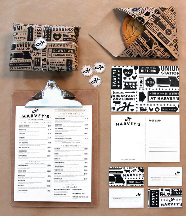 harvey's menu and packaging