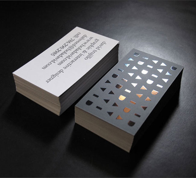 Spot UV business card David Trujillo