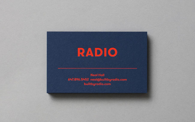 Spot UV business cards Radio by Tung