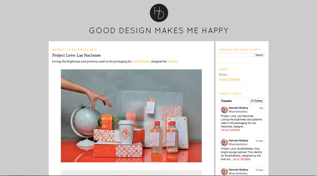 Graphic design blog Good Design Makes Me Happy