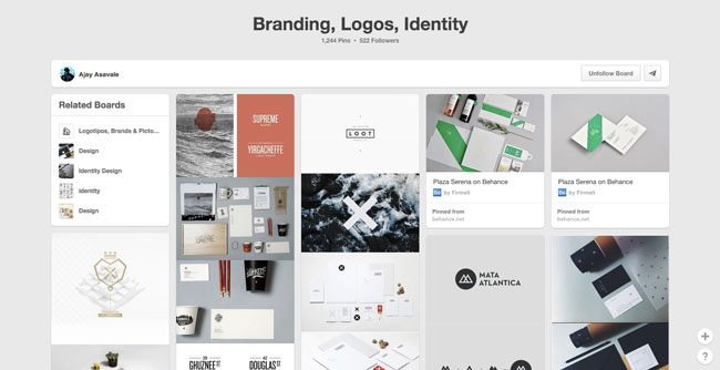 Pinterest board design Ajay Asavale