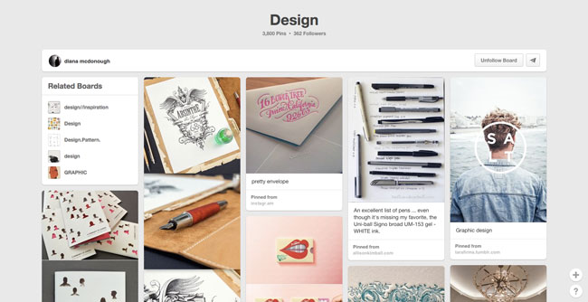 Pinterest board design Diana Mcdonough