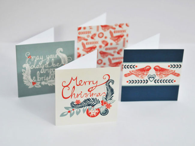 Holiday card hand lettered Emily Hogarth