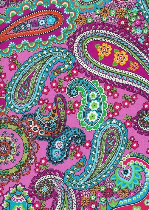 Pink paisley fabric