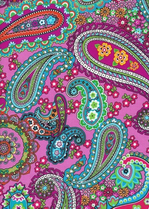 Pink paisley fabric