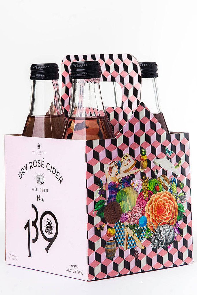 Dry Rose Cider packaging design