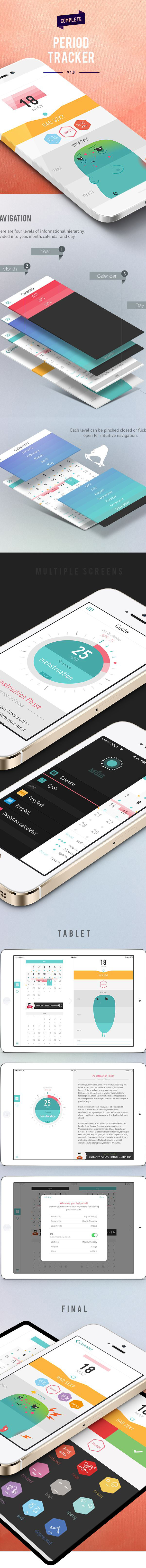 Period Tracker app on iOS