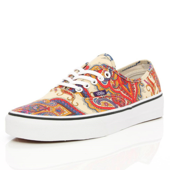 paisley print vans authentic sneaker