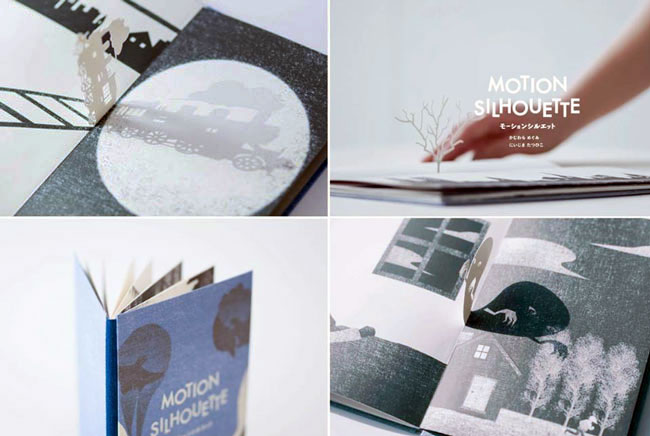 Interactive print Motion Silhouette book