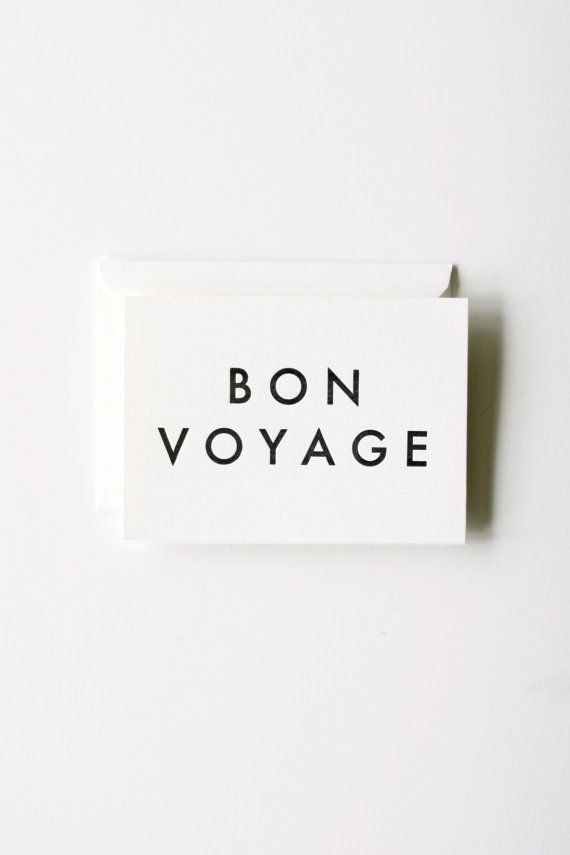 bon voyage notecard