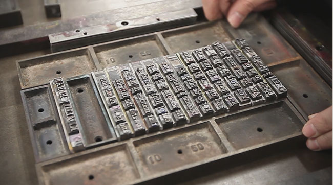 Letterpress printing process type