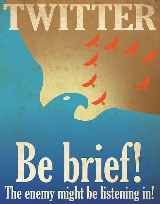 Twitter Poster The Enemy is listening