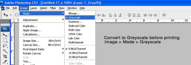 convert your document to greyscale