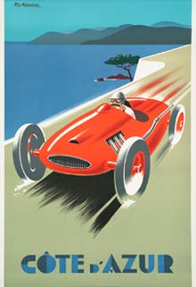 Vintage Poster Cote d'azure racing