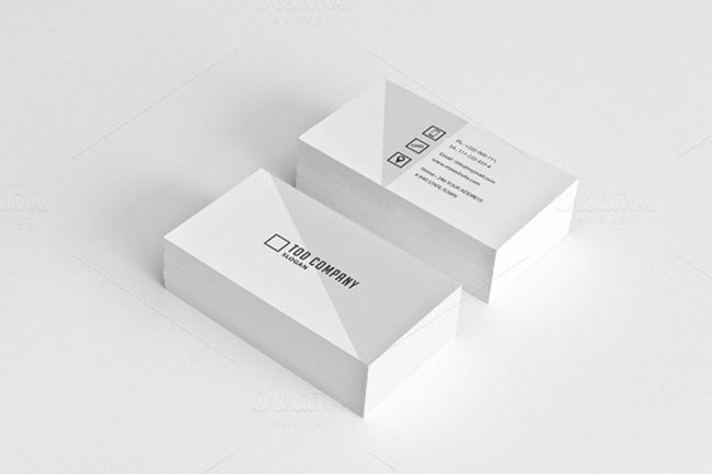 Flat design business card mockup