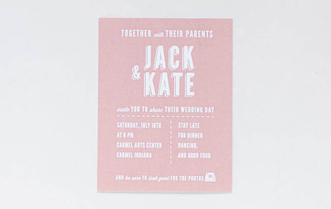 polaroid wedding invitation for jack and kate