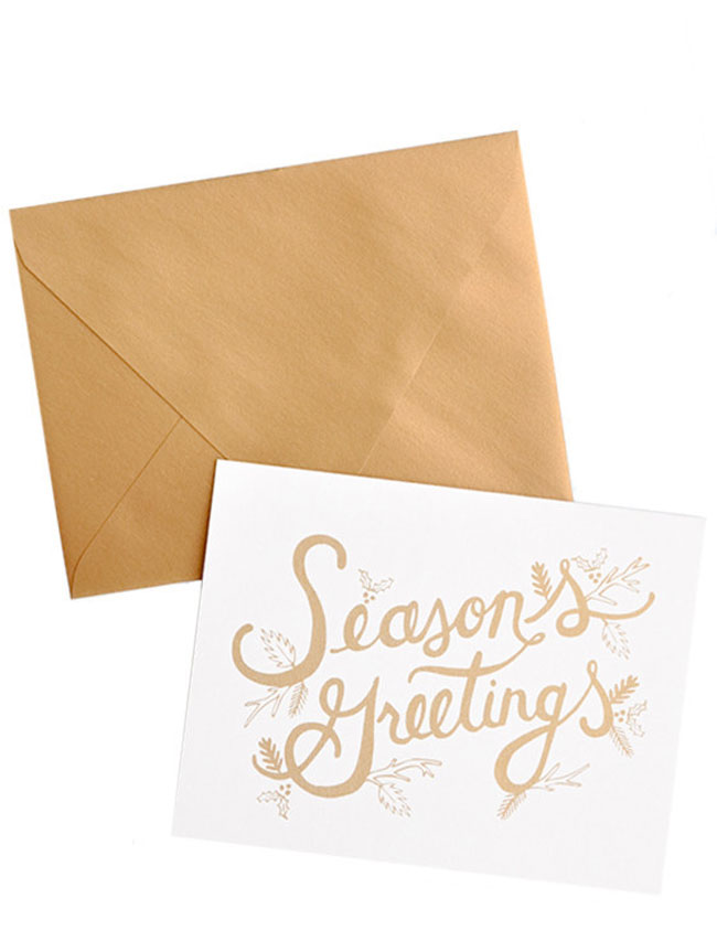 Holiday card hand lettered Leif