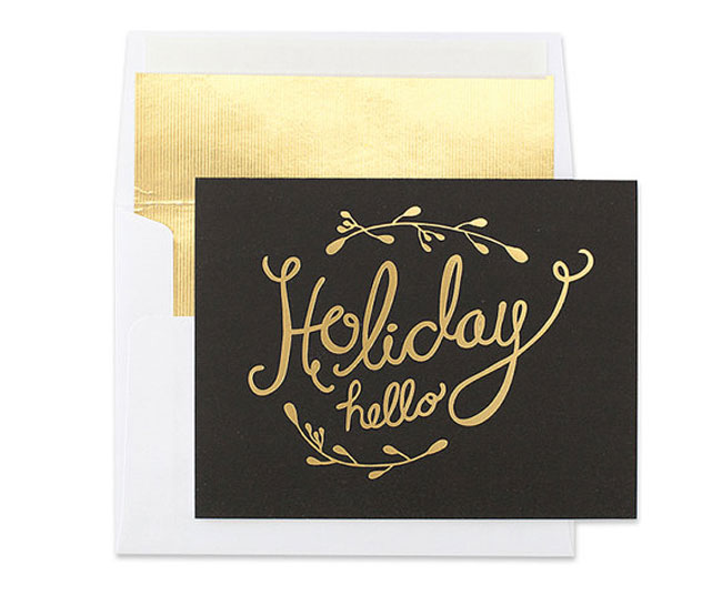 Holiday card hand lettered Lala Grace