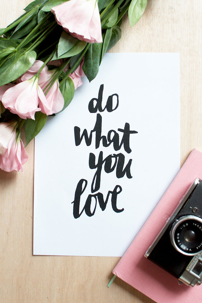 Motivational workspace printed posters Do what you love