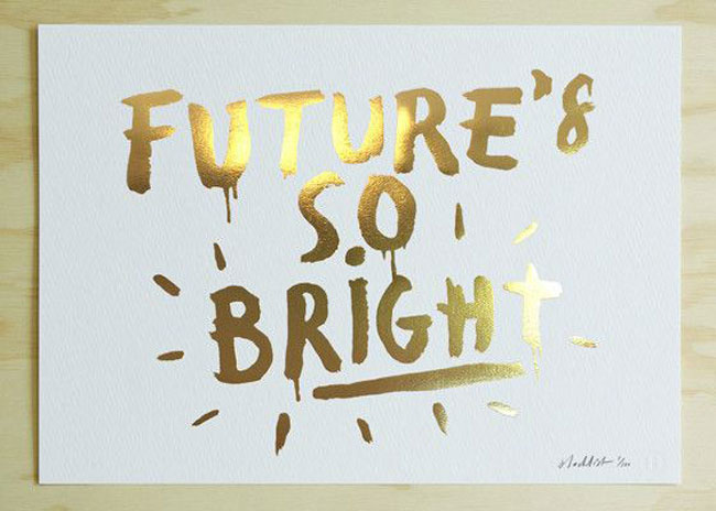 Motivational workspace printed posters Future's so bright