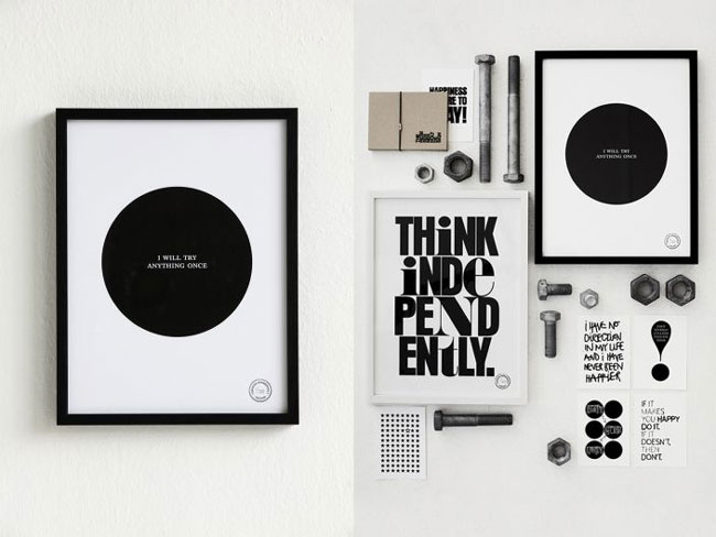 Motivational workspace printed posters Think independently