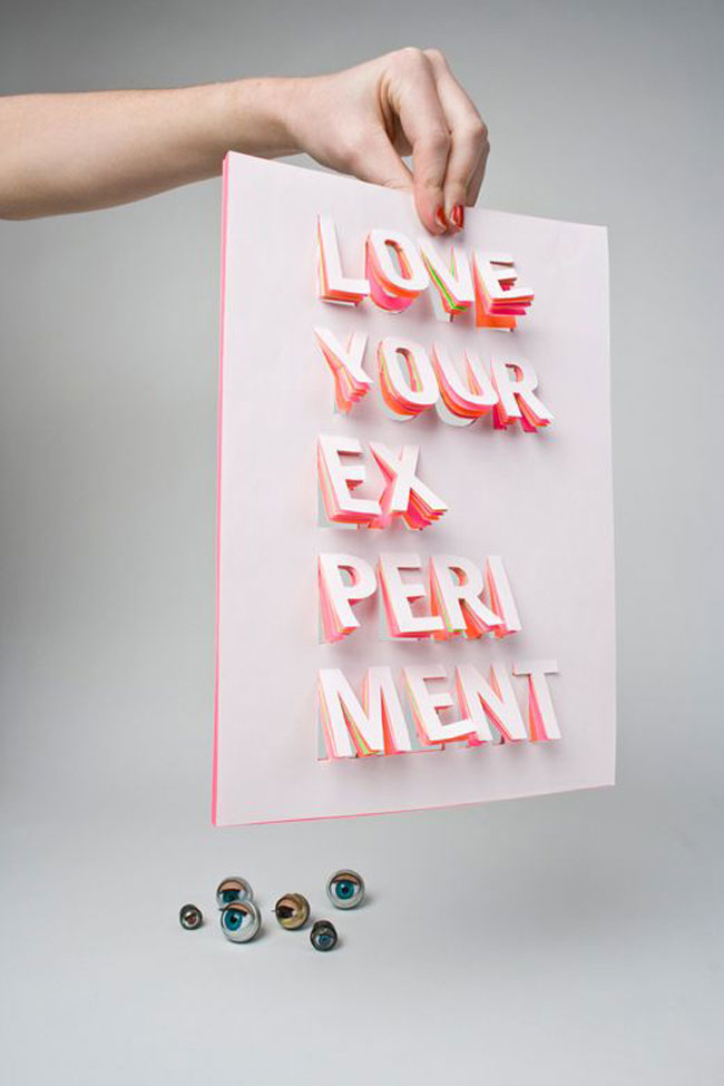 Motivational workspace printed posters Love your experiment