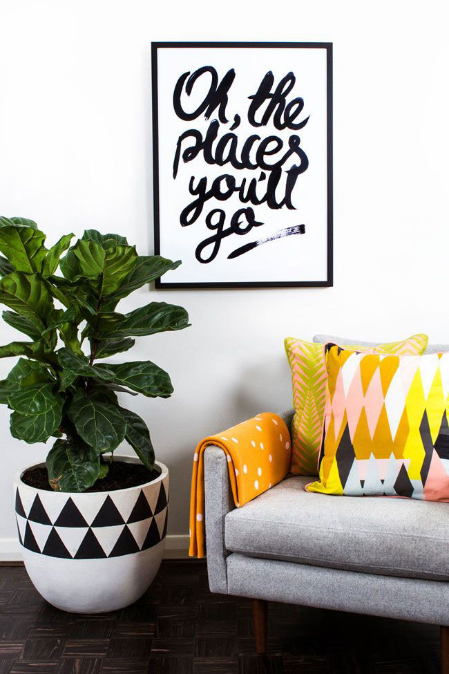 Motivational workspace printed posters Oh the places you'll go