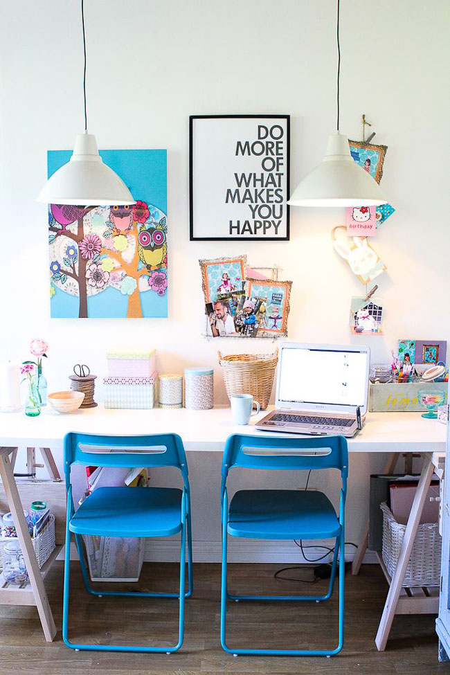 Motivational workspace printed posters Do more of what makes you happy