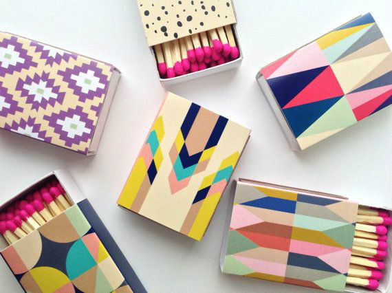 Bellopop matchboxes on Etsy