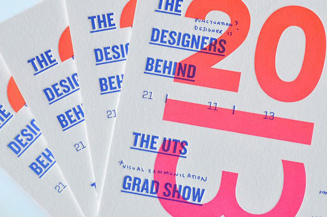 Letterpress printing example The Designers Behind