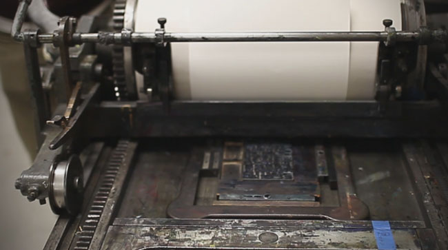 Letterpress printing process